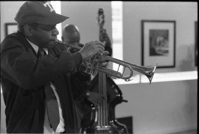 Thara John Memory, Playing at Herman Lonard Photographs of Jazz Musicians opening, 1997